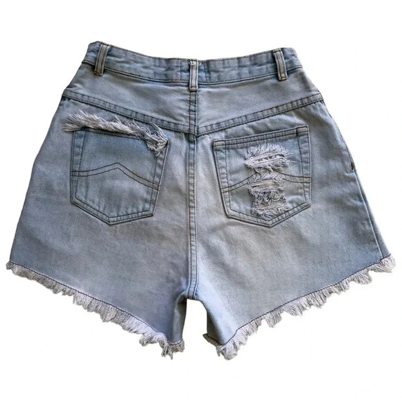 VINTAGE Denim Republic High Waisted Shorts - Picture 1 of 6